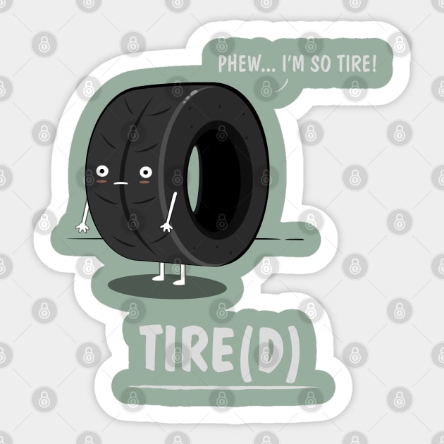 Tire(d) Sticker by downsign